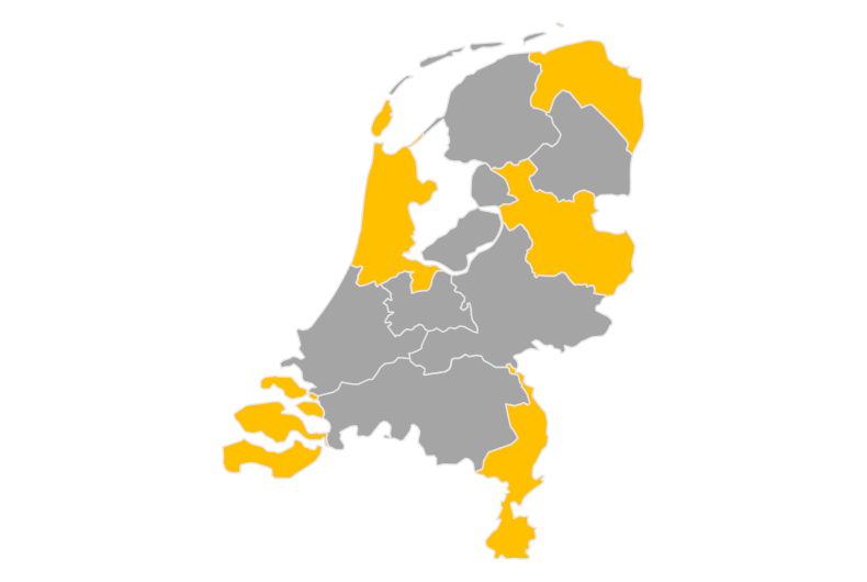 Editable map of Netherlands