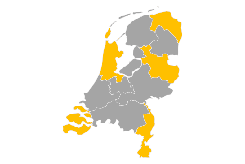 Download editable map of The Netherlands