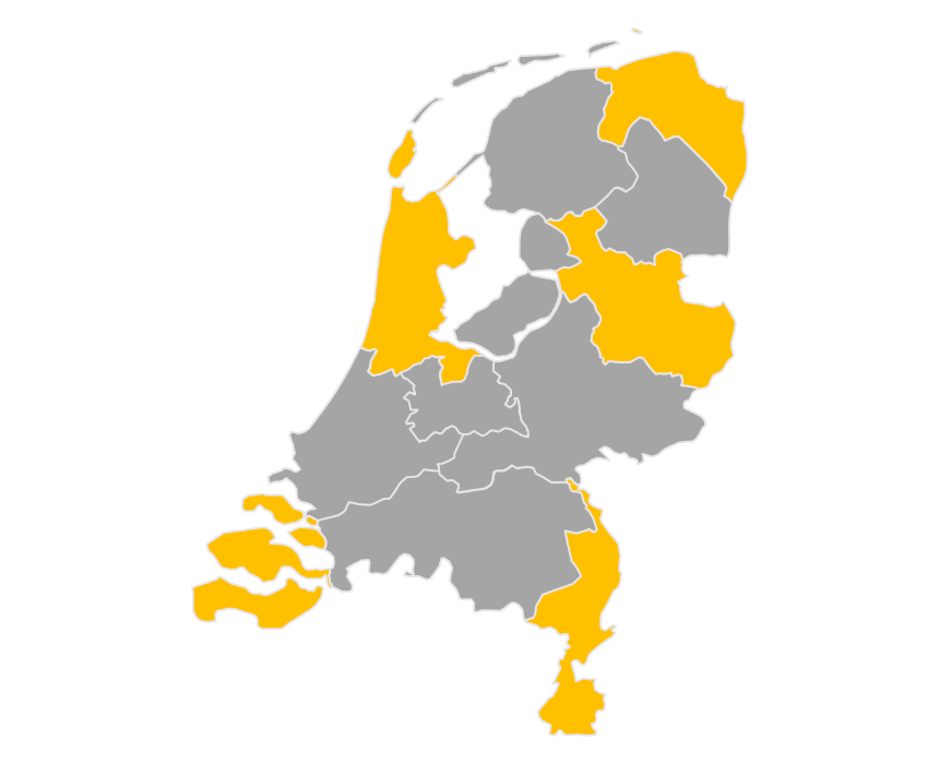 Download editable map of The Netherlands