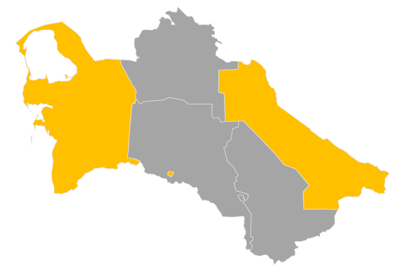 Download editable map of Turkmenistan
