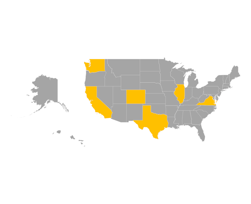 Download editable map of United States of America