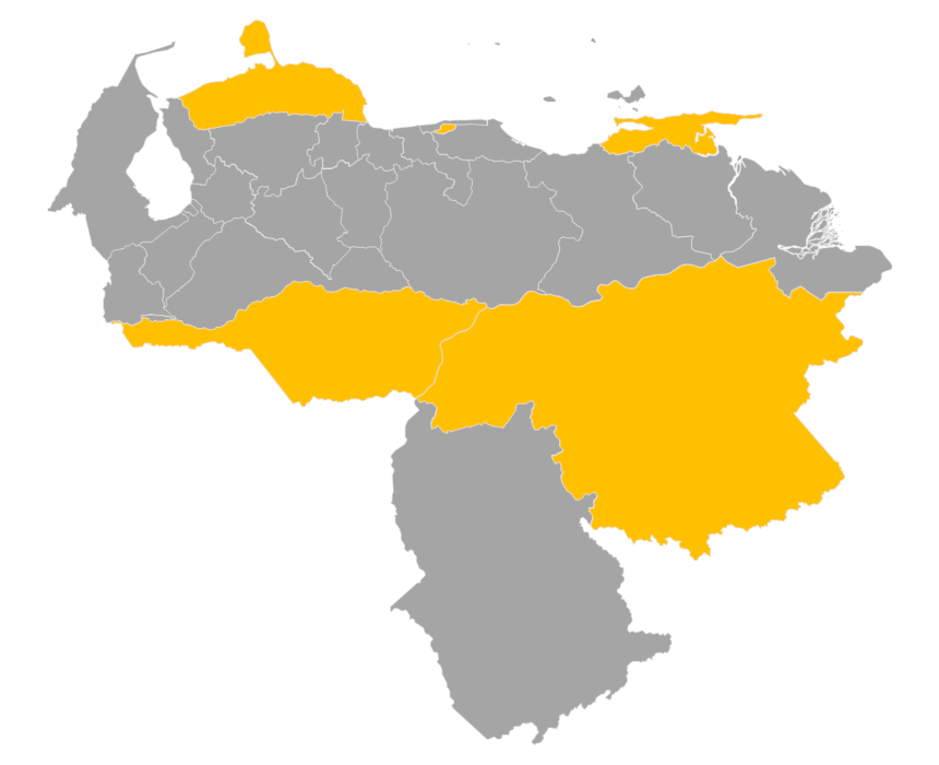 Download editable map of Venezuela
