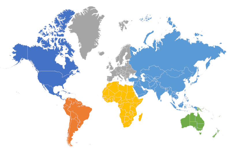 Download editable map of the world