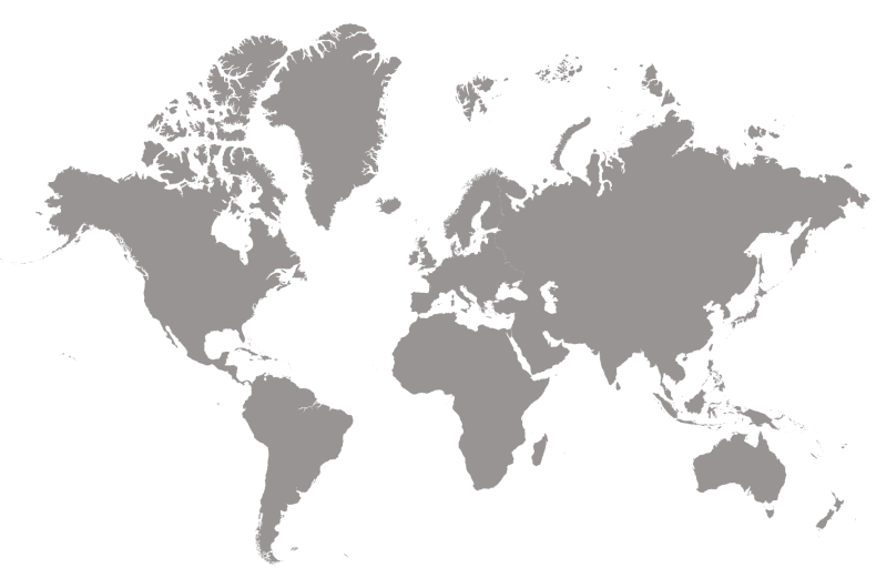 Editable outline map of the world
